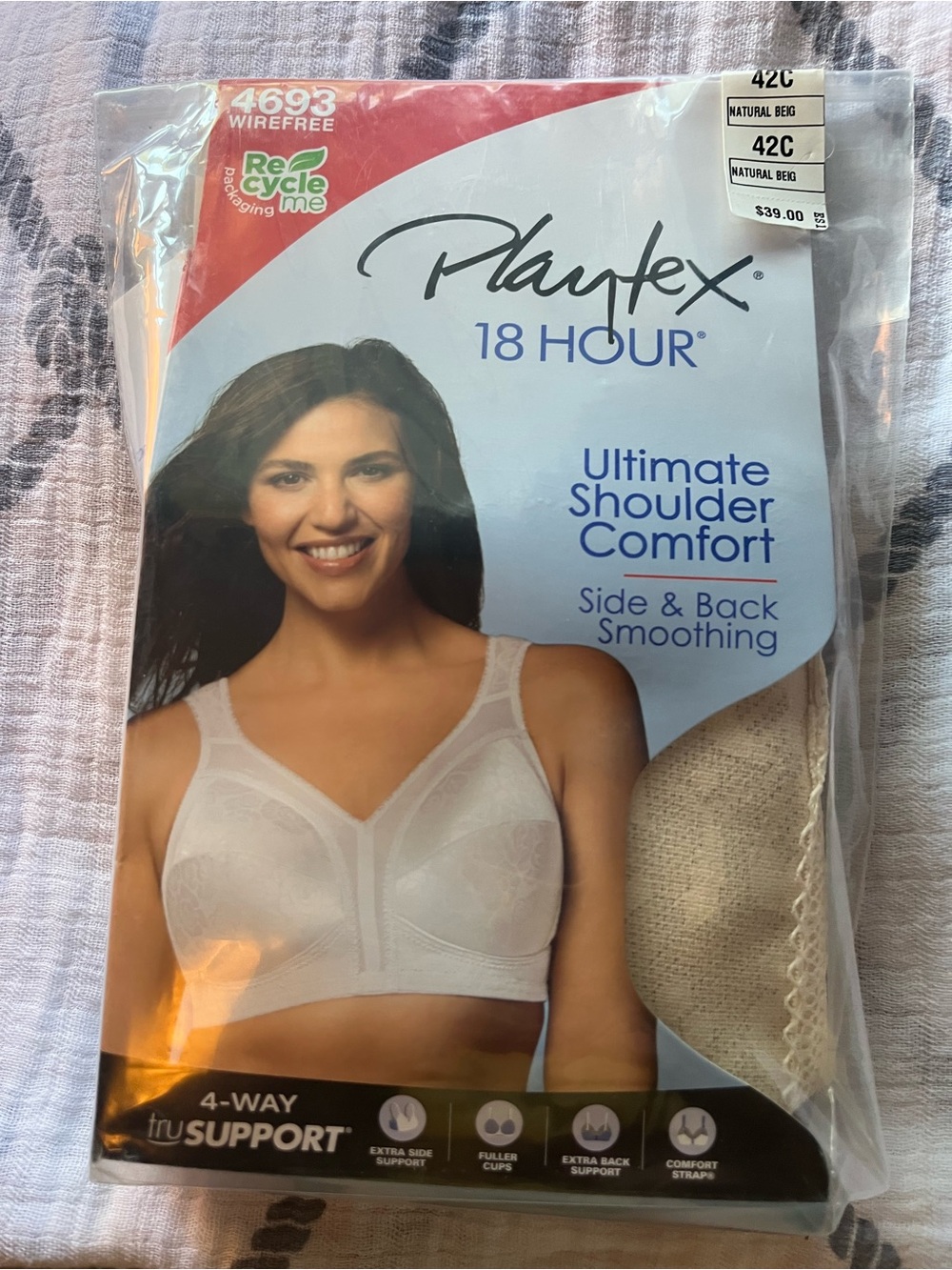 Playtex 18 Hour Ultimate Shoulder Comfort Bra in Natural Beige